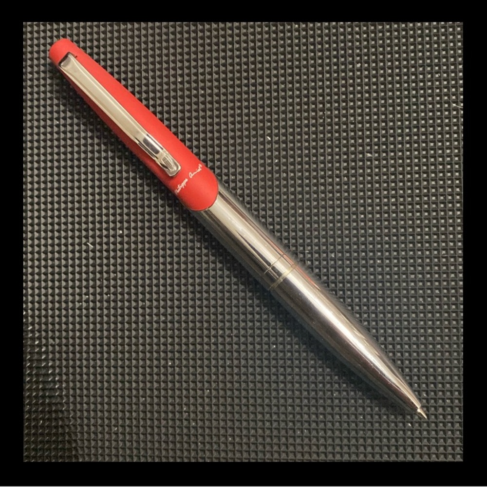Vintage Philippe Amiel Red & Silver ball point pen